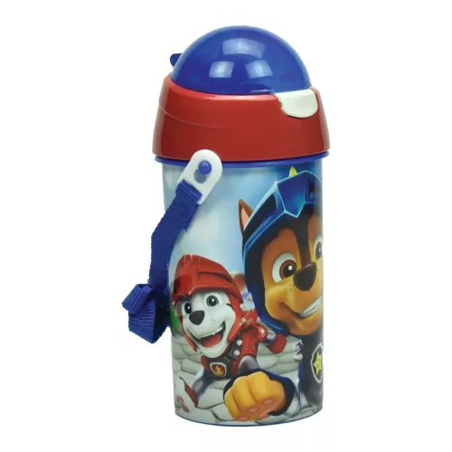 Mancs Őrjárat Knights műanyag szívószálas kulacs akasztóval 500 ml