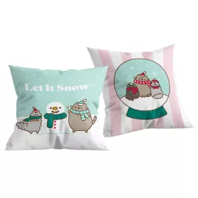 Pusheen Let It Snow párna, díszpárna 40x40 cm