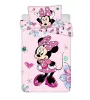 Disney Minnie Flowers gyerek, ovis ágyneműhuzat 100×135cm, 40×60 cm