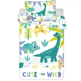   Dinoszaurusz Cute & Wild gyerek, ovis ágyneműhuzat 100×135cm, 40×60 cm