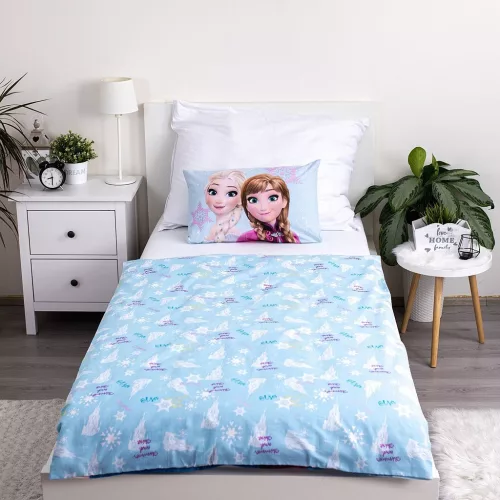Disney Jégvarázs Light Blue gyerek, ovis ágyneműhuzat 100×135 cm, 40×60 cm
