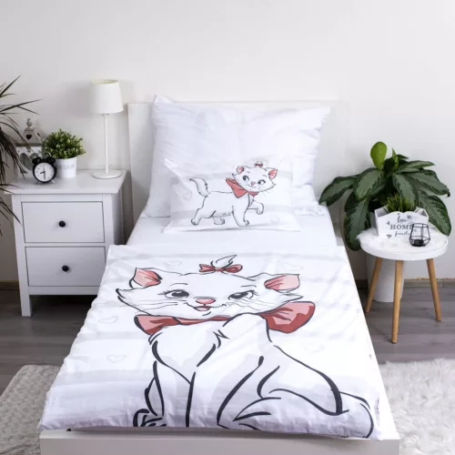 Disney Marie cica Bow gyerek, ovis ágyneműhuzat 100×135 cm, 40×60 cm