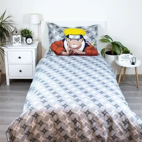 Naruto Grey ágyneműhuzat 140×200cm, 70×90 cm