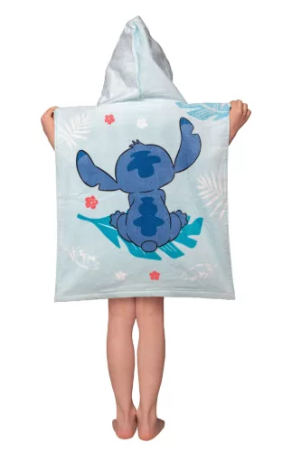 Disney Lilo és Stitch, A csillagkutya Blue strand törölköző poncsó 50x115 cm