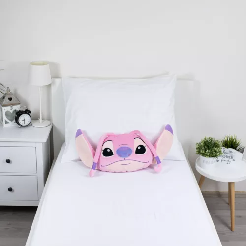 Disney Lilo és Stitch, A csillagkutya Angel Pink 3D formapárna, díszpárna 35 cm