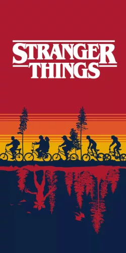 Stranger Things Upside Down fürdőlepedő, strand törölköző 70x140cm