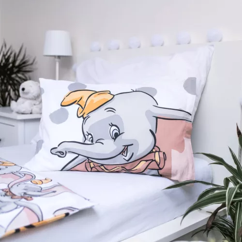 Disney Dumbo Dots gyerek, ovis ágyneműhuzat 100×135cm, 40×60 cm