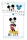 Disney Mickey Colors gyerek, ovis ágyneműhuzat 100×135cm, 40×60 cm