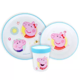   Peppa malac Core csúszásmentes étkészlet, micro műanyag szett