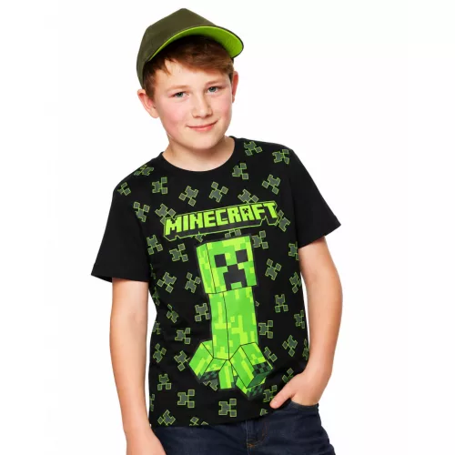 Minecraft Creeper gyerek rövid póló, felső 8 - 12 év / 128 - 152 cm