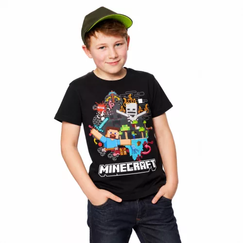 Minecraft Battle Chaos gyerek rövid póló, felső 8 - 12 év / 128 - 152 cm
