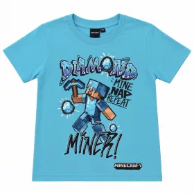   Minecraft Diamond Miner gyerek rövid póló, felső 8 - 12 év / 128 - 152 cm