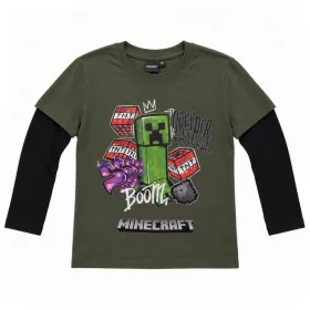   Minecraft Creeper Boom gyerek hosszú ujjú póló, felső 8 - 12 év / 128 - 152 cm