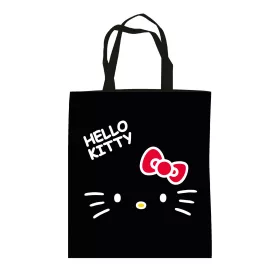 Hello Kitty Black vászontáska, bevásárlótáska 44 cm