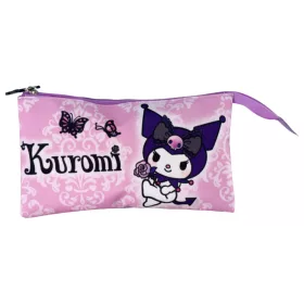 Hello Kitty Kuromi Purple 3 rekeszes tolltartó 22 cm