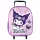 Hello Kitty Kuromi Purple gurulós ovis 3D hátizsák, táska 32 cm