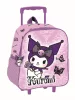 Hello Kitty Kuromi Purple gurulós ovis 3D hátizsák, táska 32 cm
