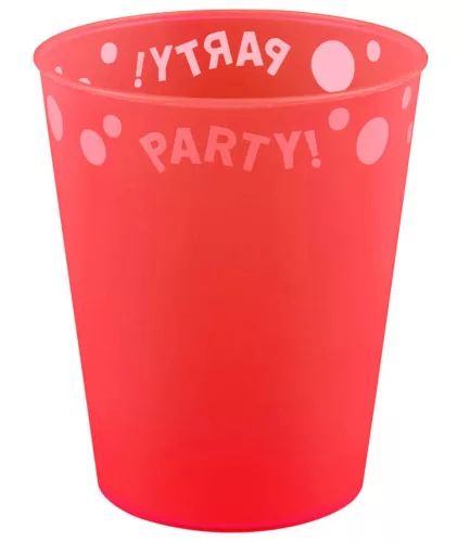 Piros Bright red micro prémium műanyag pohár 250 ml