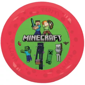   Minecraft Party micro prémium műanyag lapostányér 4 db-os szett 21 cm