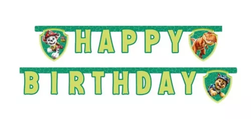 Mancs Őrjárat Dino Movie Happy Birthday felirat 200 cm FSC