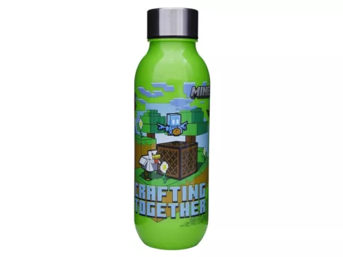 Minecraft Crafting műanyag kulacs csavaros kupakkal 640 ml