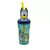 Bluey Splash 3D műanyag szívószálas pohár 360 ml