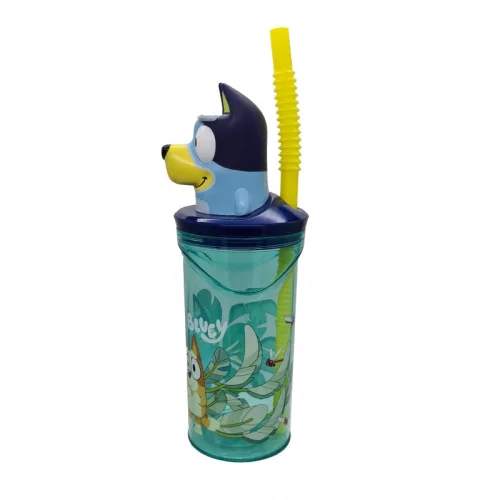 Bluey Splash 3D műanyag szívószálas pohár 360 ml