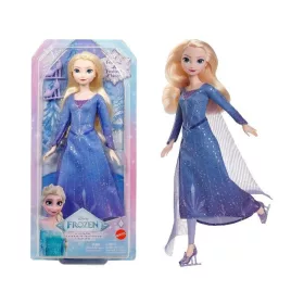 Jégvarázs Elza baba levehető ruhával és korcsolyával