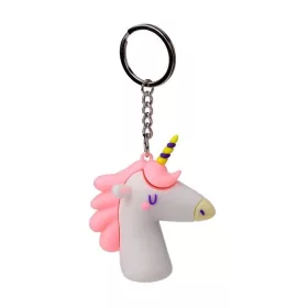 Unikornis kulcstartó masszív gumiból 6 cm