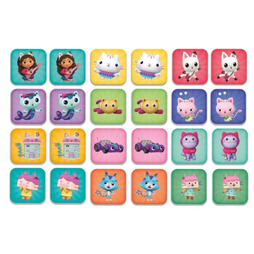 Gabby babaháza memóriajáték 24 kártyával