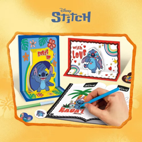 Stitch hátizsákos pop up színező kreatív készlet