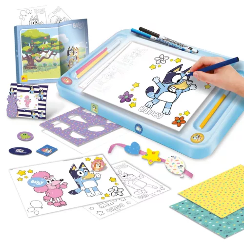 Bluey rajziskola fényasztallal kreatív szett