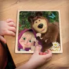 Mása és a medve fa puzzle 9 darabos kirakó