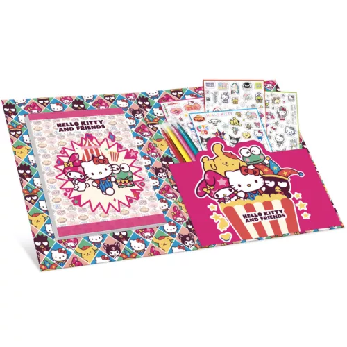 Hello Kitty és barátai matricás színező készlet