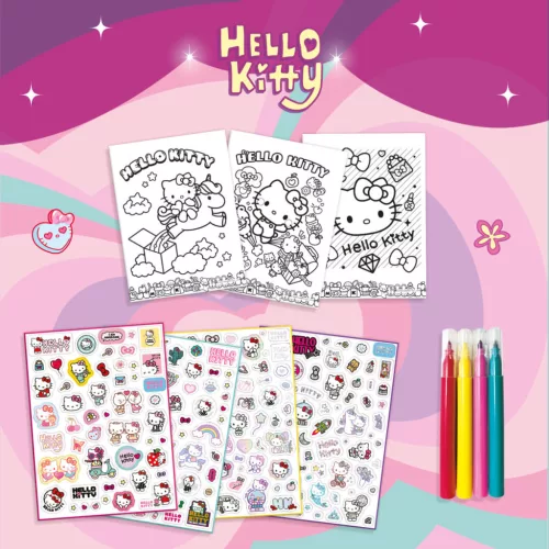 Hello Kitty matricás színező készlet gyerekeknek