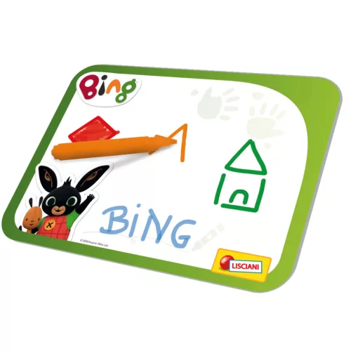 Bing oktató játék asztal rajztáblával és feladatokkal