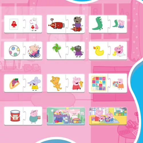 Peppa malac logikai mini puzzle játék 2 szettben