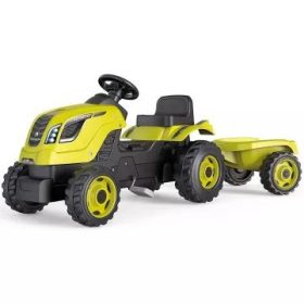 Smoby: Farmer XL traktor utánfutóval - zöld