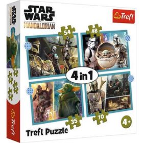   Trefl: Star Wars Mandalorian 4 az 1-ben puzzle - 35, 48, 54, 70 darabos