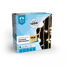   Dekortrend: Crystalline toldható LED fényfüggöny kiegészítő, 1,2 x 1,2 méter - Meleg fehér fény