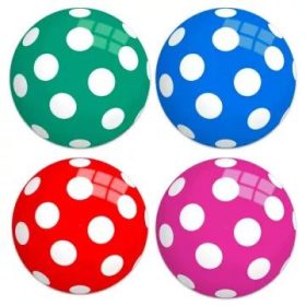 Pöttyös gumilabda, 22 cm - többféle