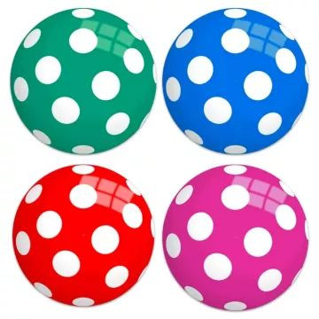 Pöttyös gumilabda, 22 cm - többféle