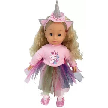 Bambolina: Molly, magyarul beszélő játékbaba unikornis szarvval - 40 cm