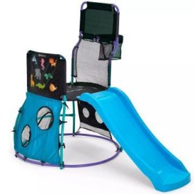   Plum: My First Activity Tower Játszótorony csúszdával és kosárpalánkkal - 260 x 100 x 143 cm