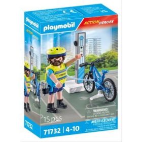 Playmobil: Kerékpáros rendőr töltőállomással