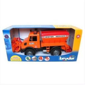 Bruder: UNIMOG szóróautó hólapáttal - 49 cm