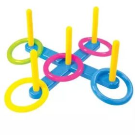 Műanyag ügyességi karikadobáló játék - kék