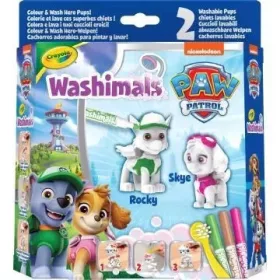   Crayola Washimals: Kimosható Mancs őrjárat figura, 2 db - Skye és Rocky