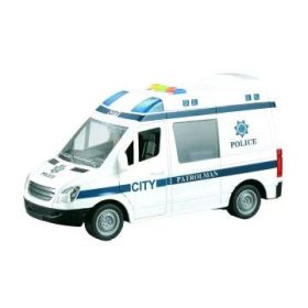 Rendőrautó fény- és hanghatásokkal, nyitható ajtóval