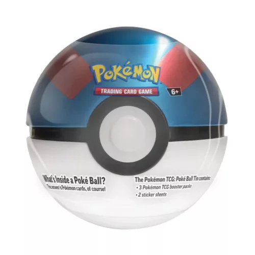 Pokémon TCG Poké Ball Tin Series 10 fém gyűjtődoboz 3 boosterrel